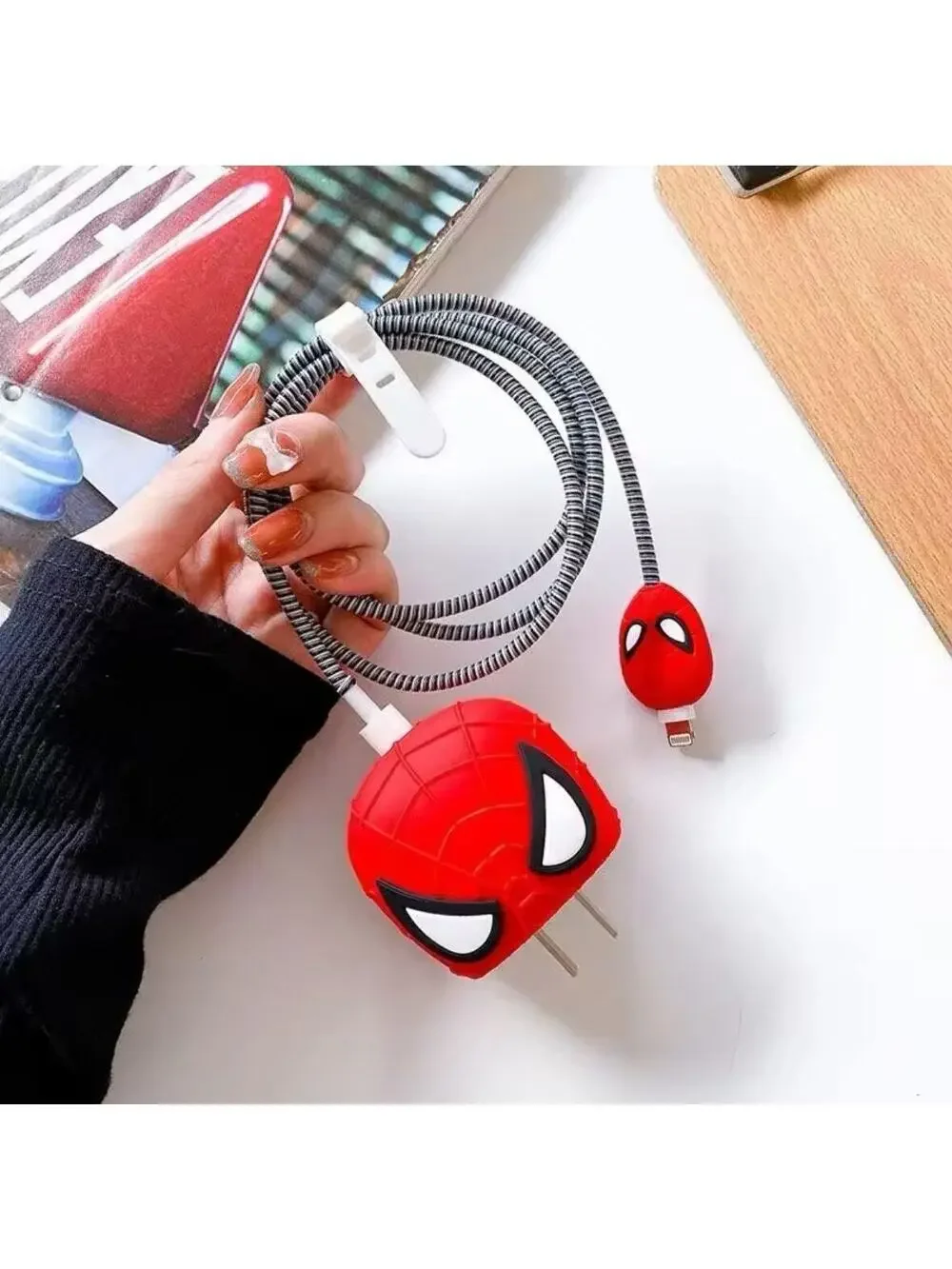 Spider Man iPhone Charger Cover Cable Protectors P12